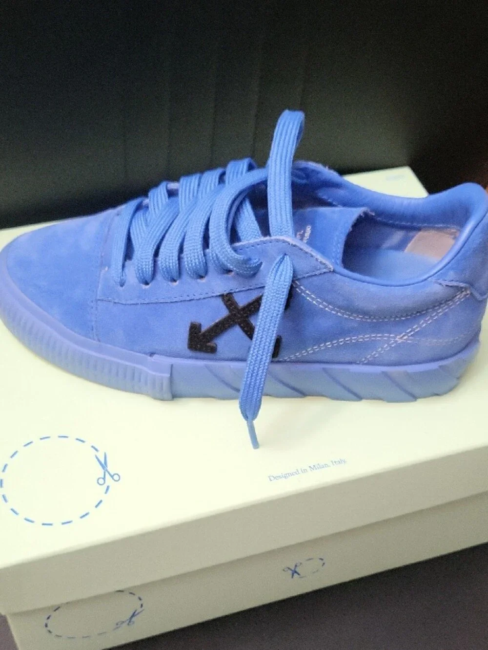 Off-White Blue Suede Sneakers